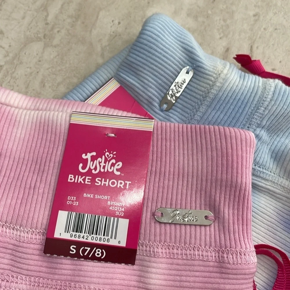 NWT Justice 2 Pairs Of Bike Shorts *S(7/8)
